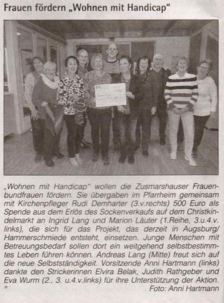 Frauenbund Zus geschnitten