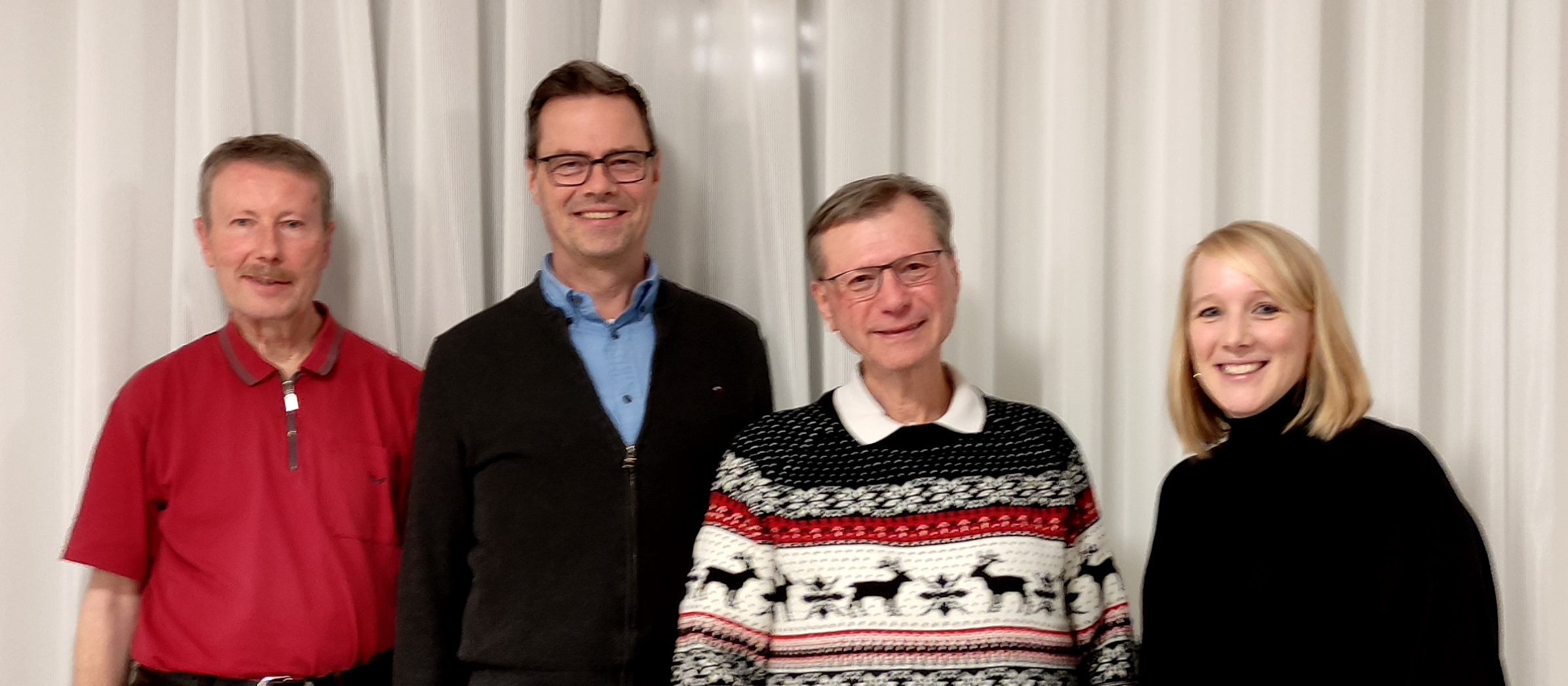 Von links: Dr. Gerhard Stumpf, Axel Fischer, Wolfgang Franz, Linda Pouyadou